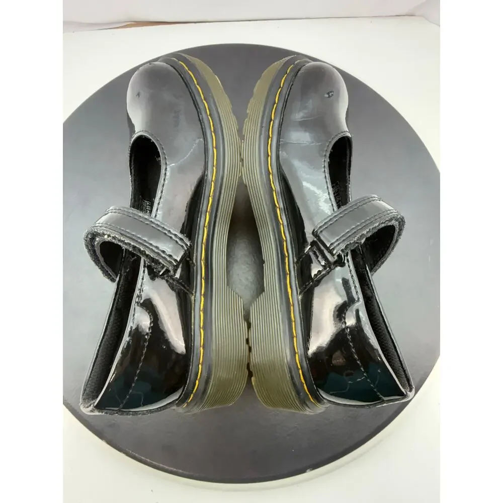 Dr. Martens Maccy Juniors Kids Size 12‎ Black Patent Leather Mary Jane Shoes